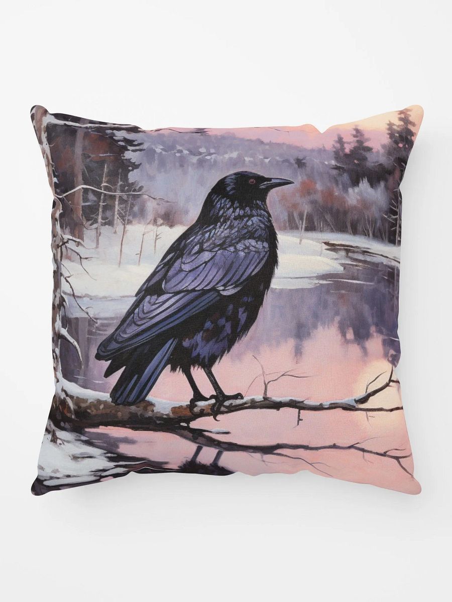 COZY PILLOW ⚫️ Bird on an icy branch product image (5)