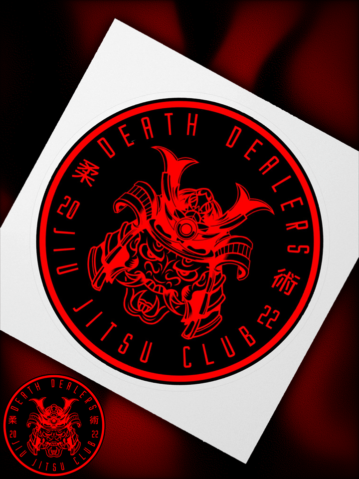Death Dealers - Round Logo (Black And Red) Sticker product image (1)