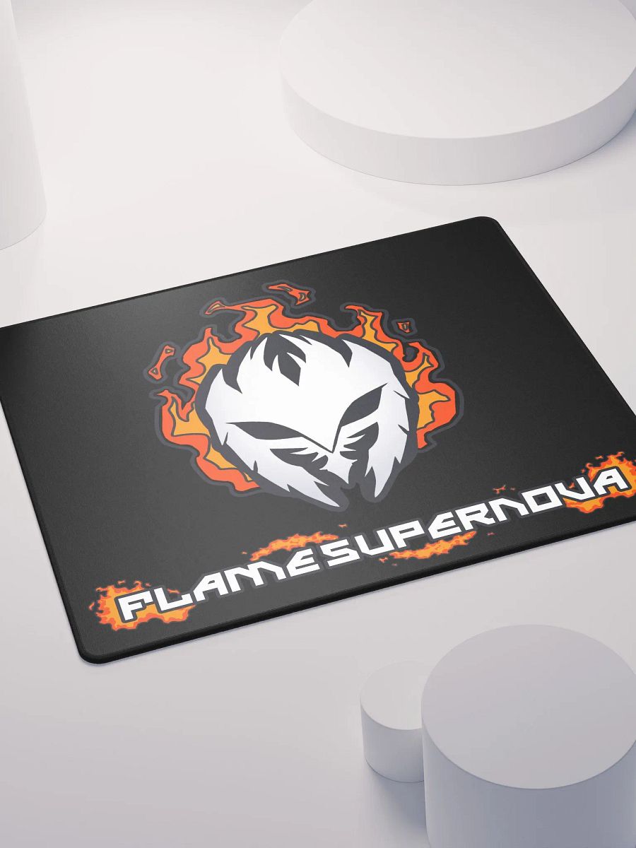 Mask Icon v2 (White) Gaming Mousepad (Black) product image (4)