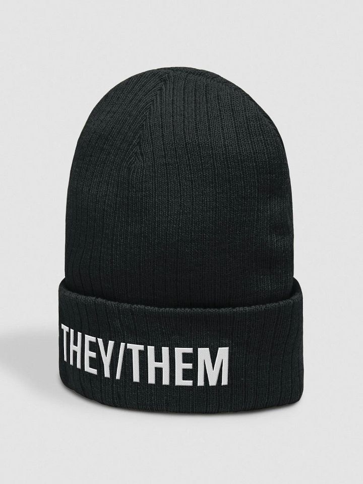 Eco-Friendly Atlantis Ribbed Beanie They/Them product image (2)