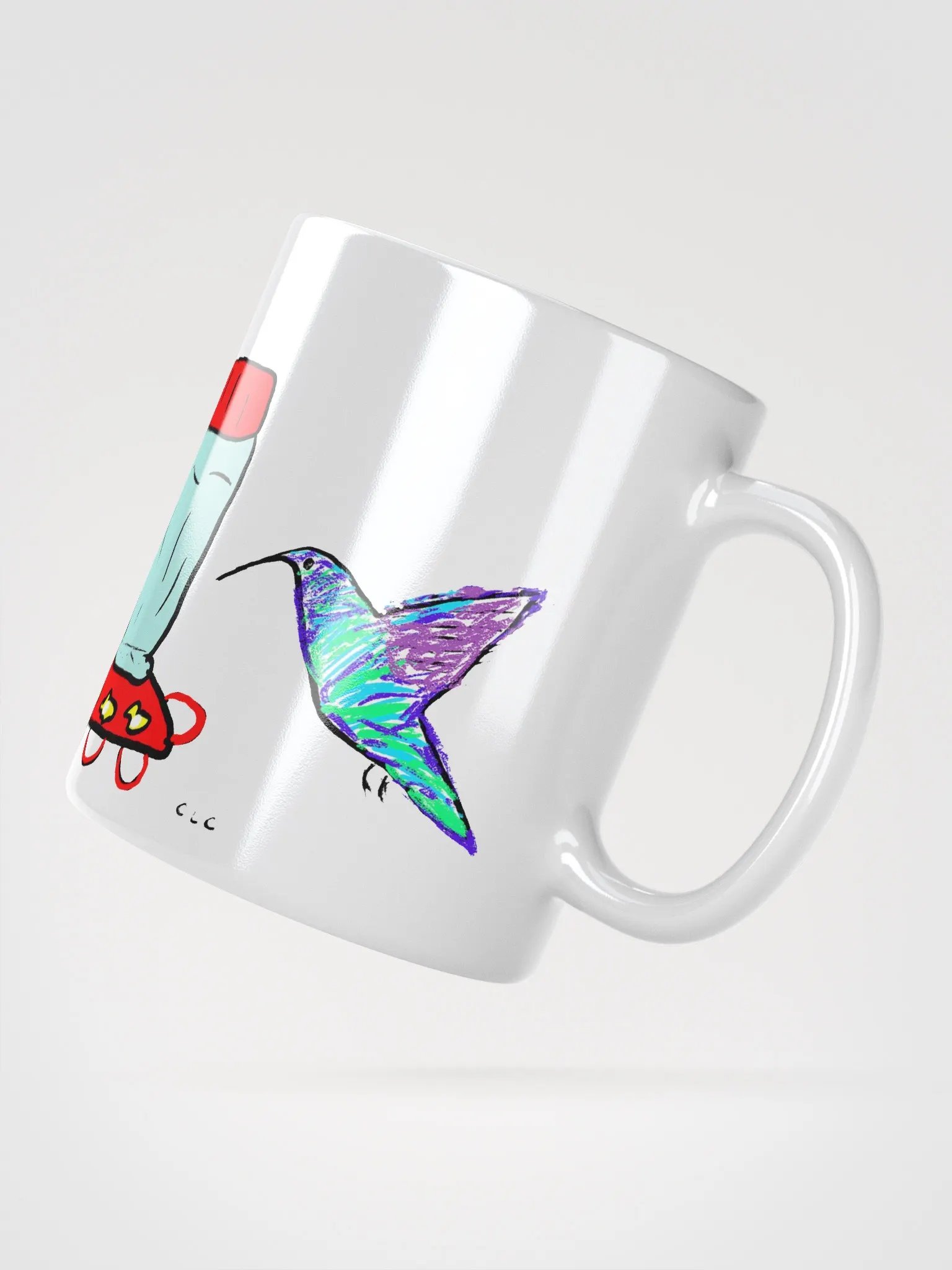 Hummingbird mug - White product image (2)