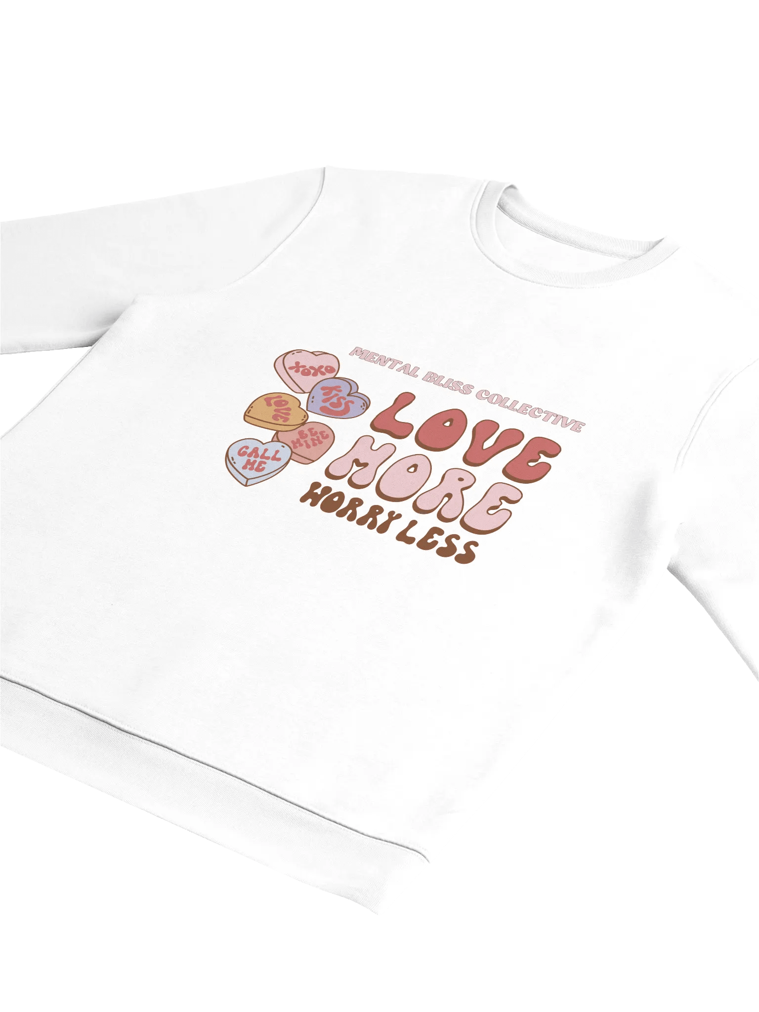 "Love More Worry Less" Unisex Eco Sweatshirt Hoodie – A Daily Reminder to Stay Positive product image (3)