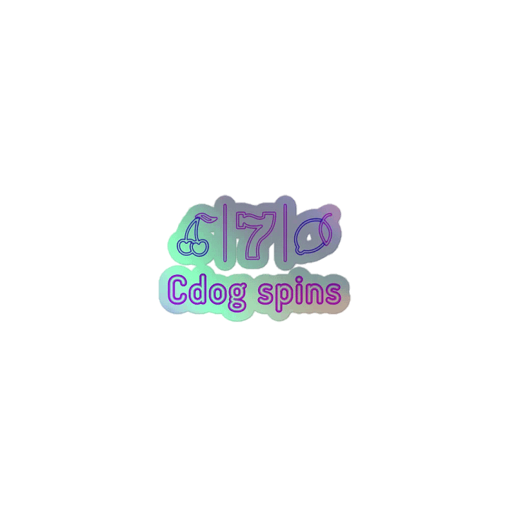 Cdog Spins Holographic Sticker product image (1)