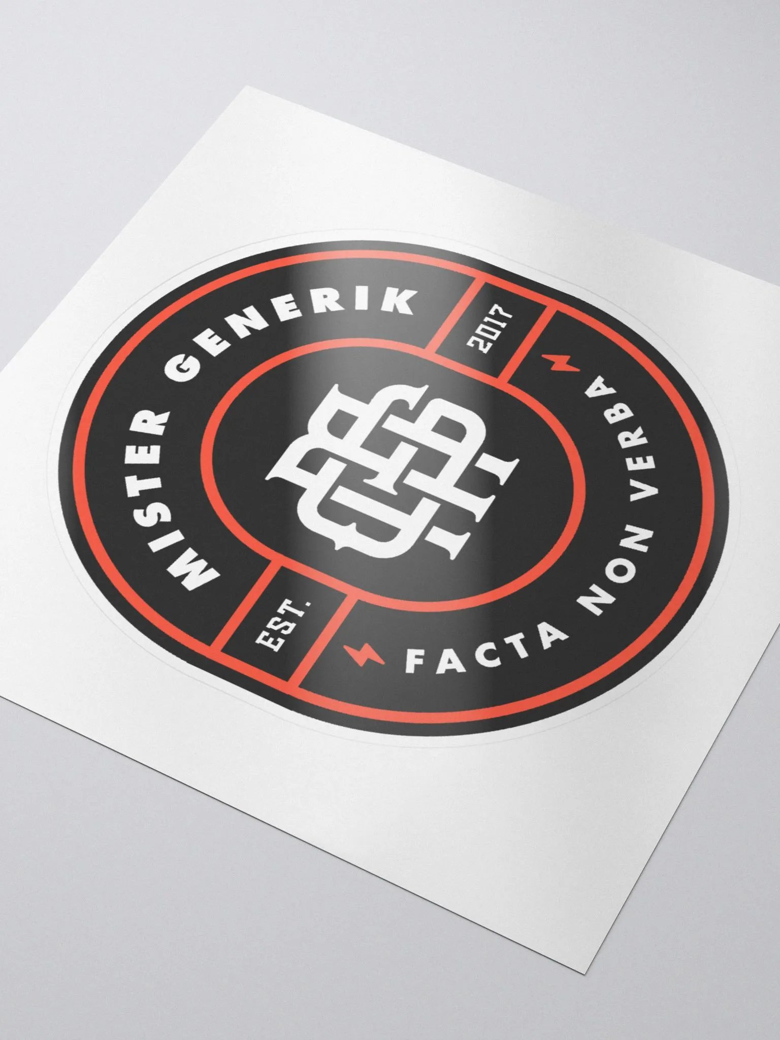 Mister Generik Monogram Badge Sticker product image (3)