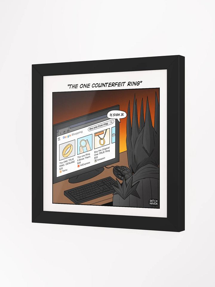 "The one counterfeit ring" framed poster (10″×10″) product image (2)