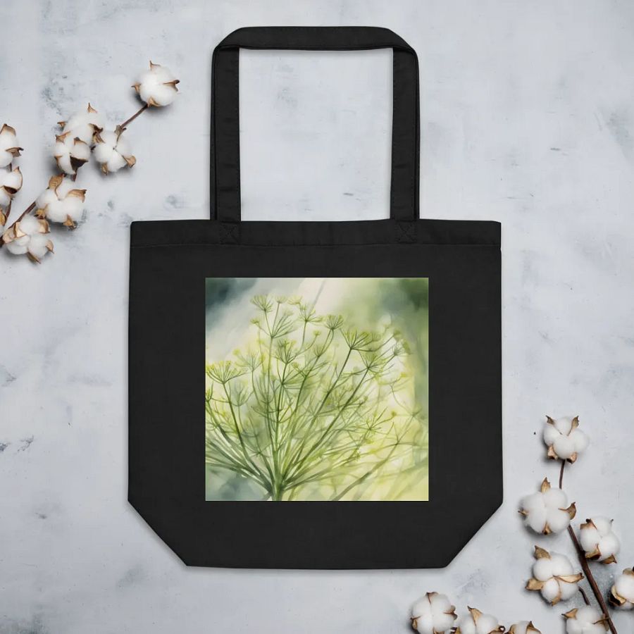 Sunlit Dill, Organic Cotton Twill Tote Bag product image (4)