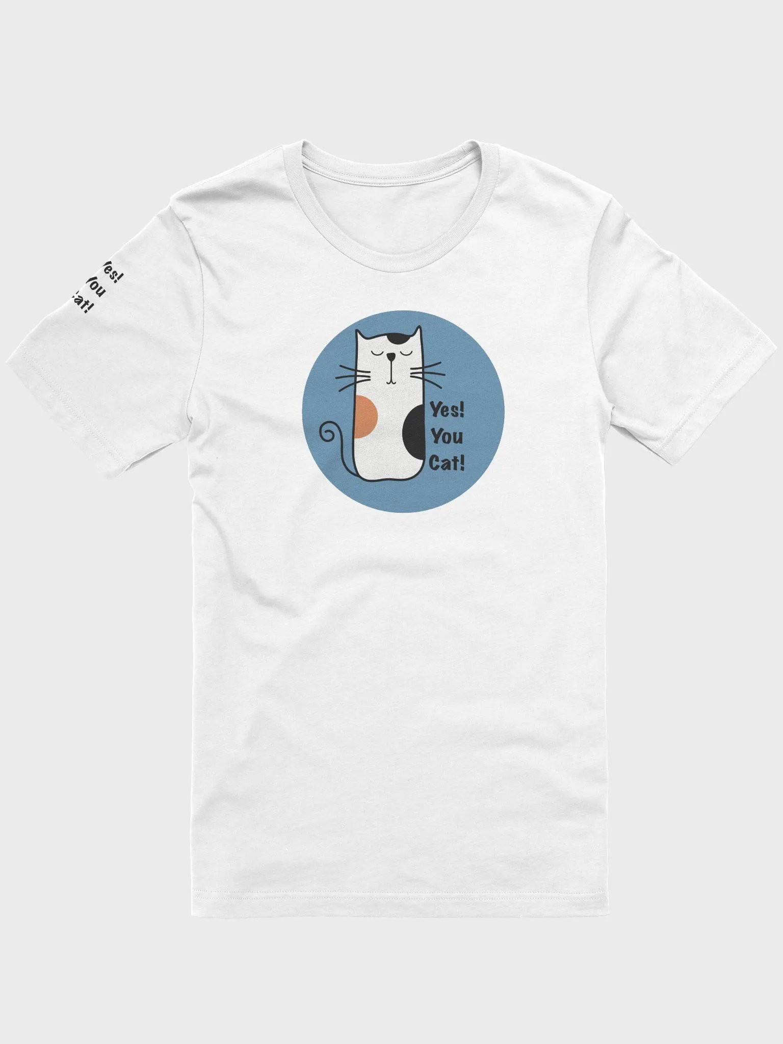 Yes! You Cat! Supersoft White and blue T-Shirt product image (3)