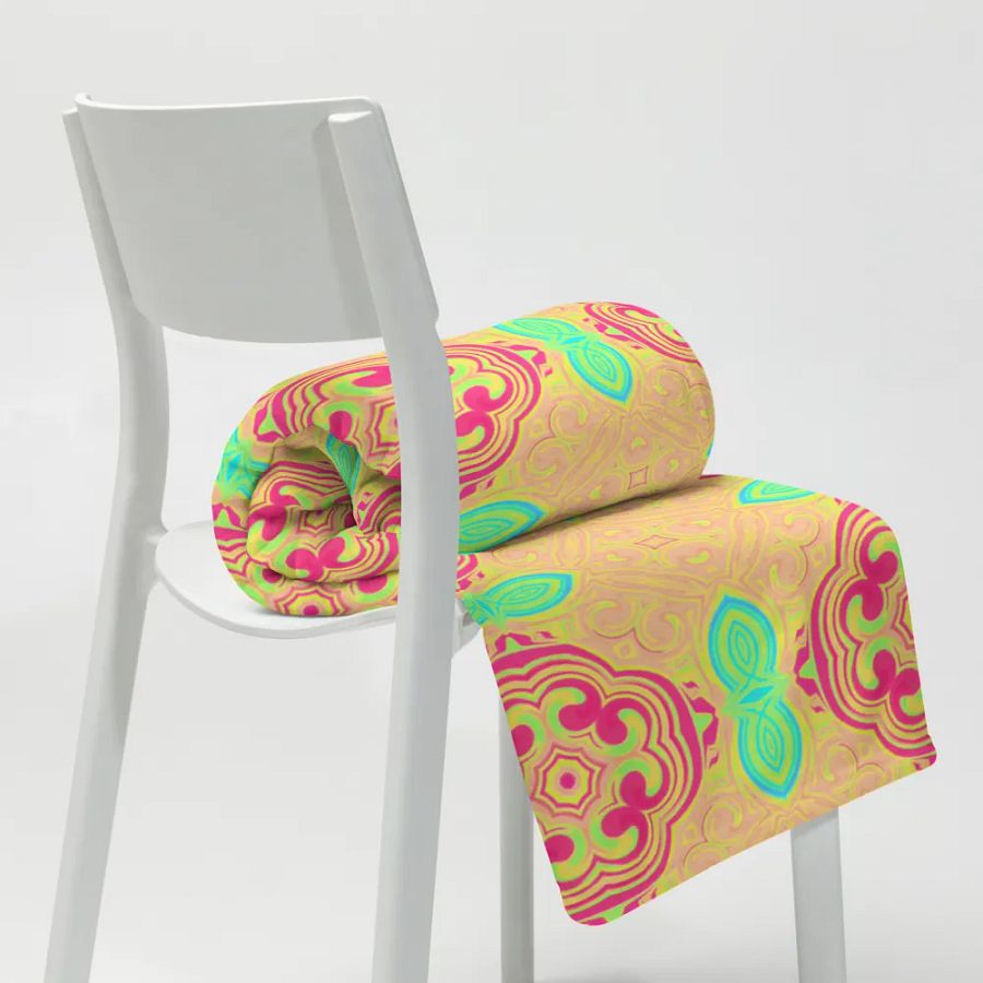 Bright Abstract Flower Blanket product image (7)