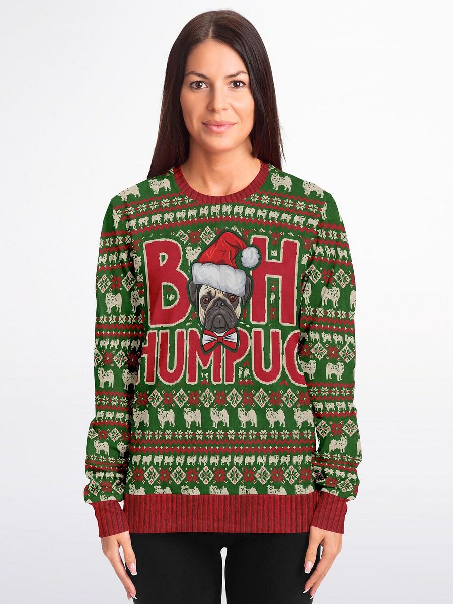 "Bah Humpug" Christmas Sweatshirt | Funny Pug Dog Holiday Sweater | Dog Mom Christmas Outfit | Pet Lover Gift product image (3)