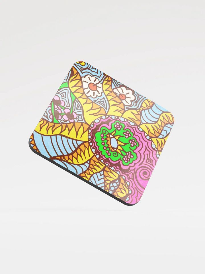 Floral Whirlwind Cork Coaster product image (1)
