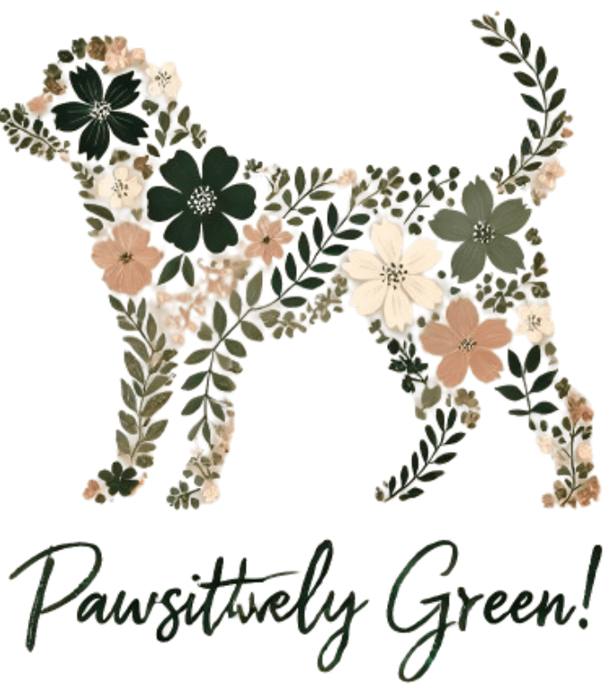 Pawsitively Green: Floral Dog Silhouette Art product image (1)