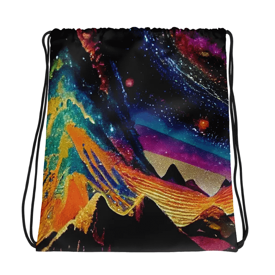 Cosmic Swirl All-Over Drawstring Bag product image (1)
