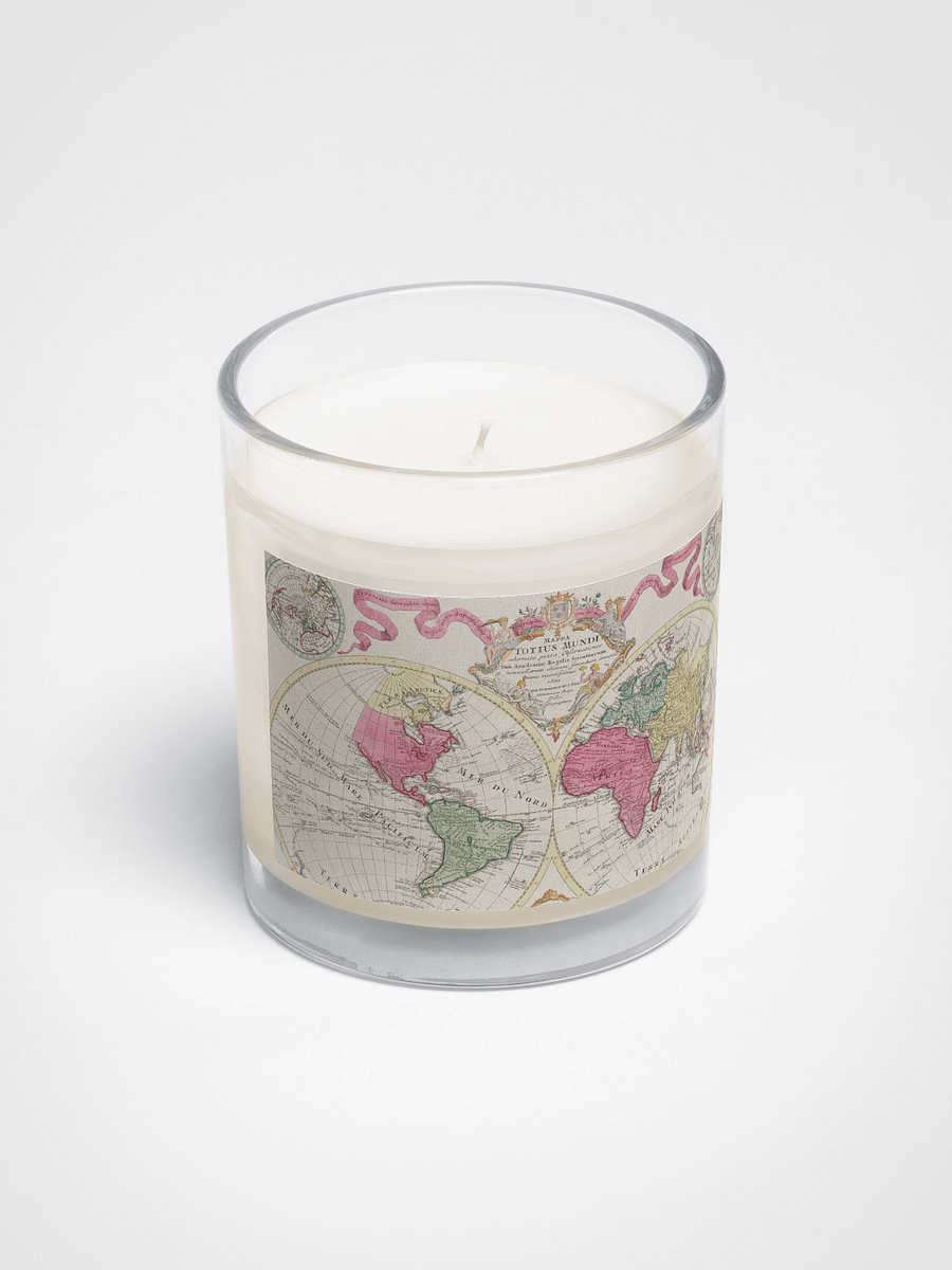 Vintage World Map. Soy Wax Candle product image (2)