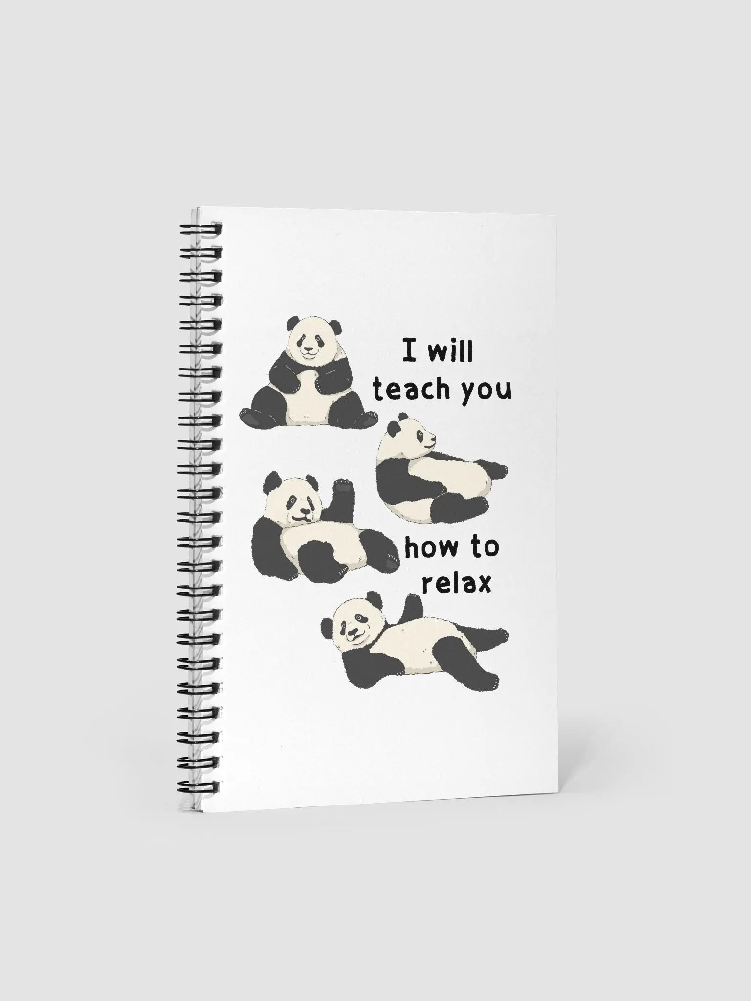 Lazy Panda Vibes Spiral Notebook product image (3)