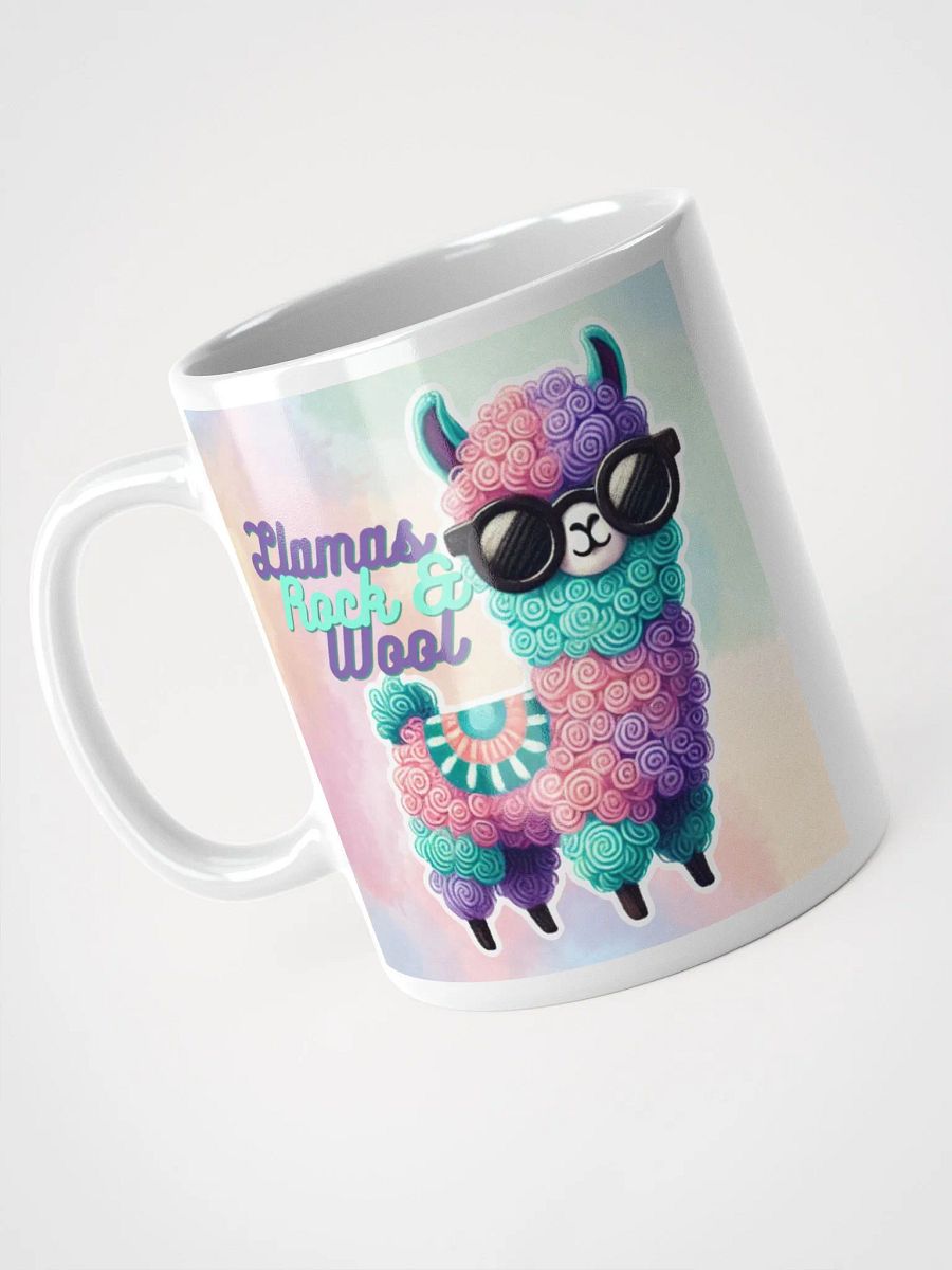 Llamas Rock & Wool (White Glossy Mug) product image (4)