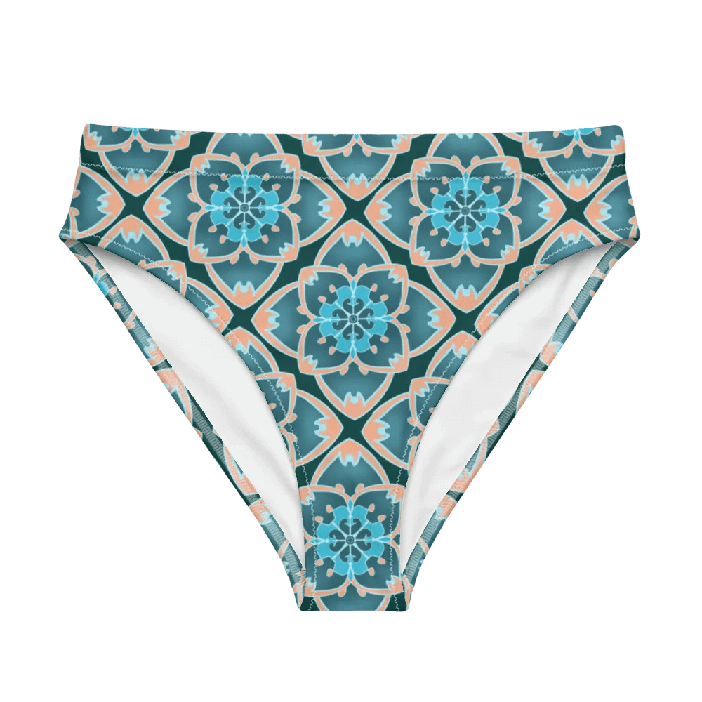 Beautiful Green Pillow Pattern High Waisted Bikini Bottom product image (6)
