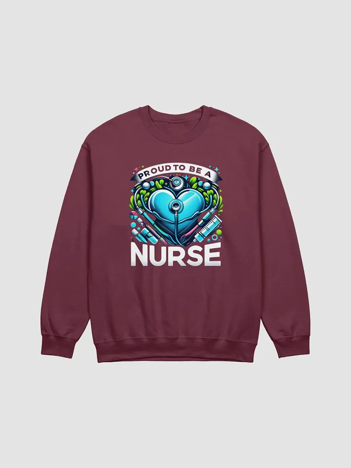 Proud Nurse Heartbeat Crewneck product image (7)
