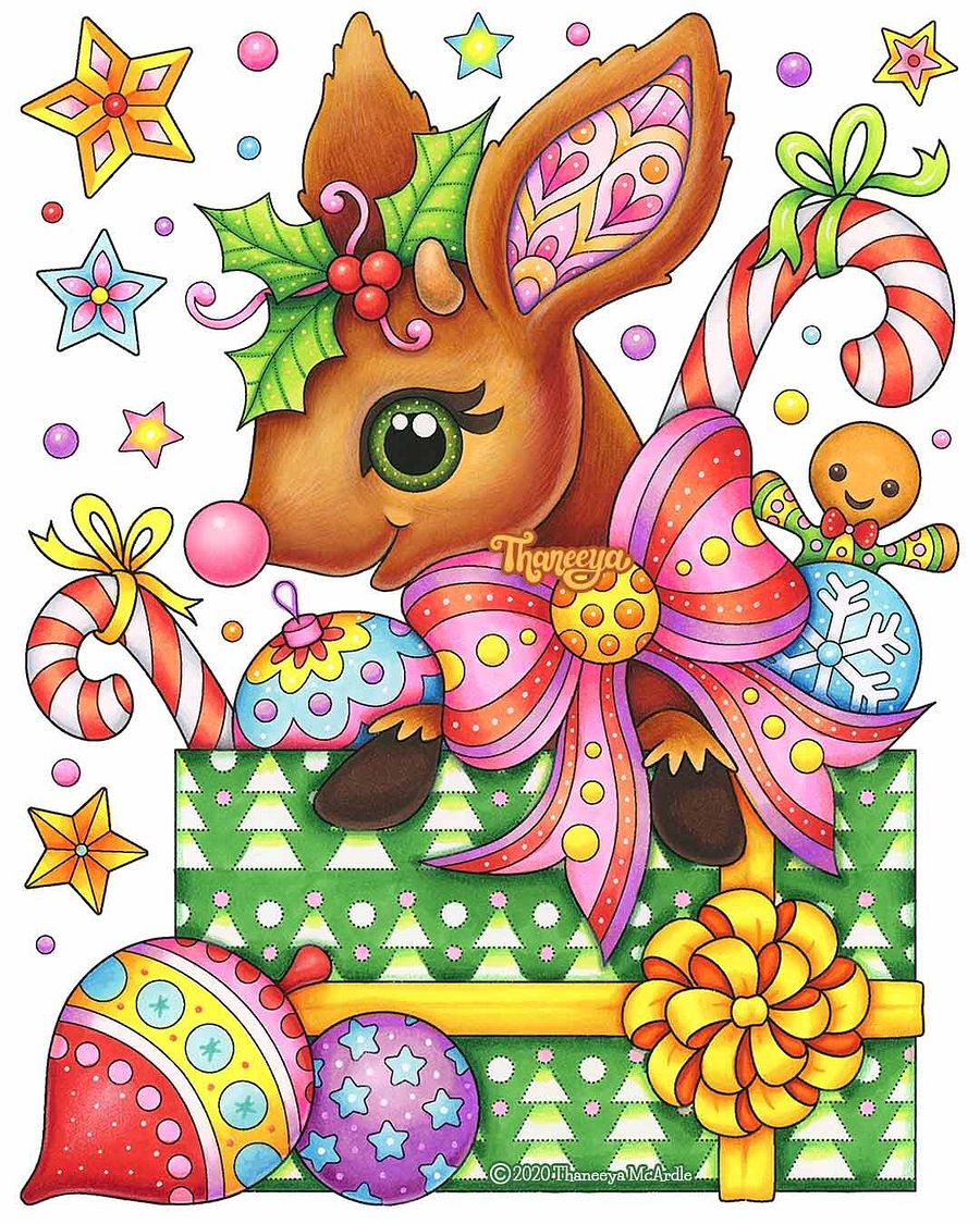 Christmas Animals Coloring Pages product image (12)