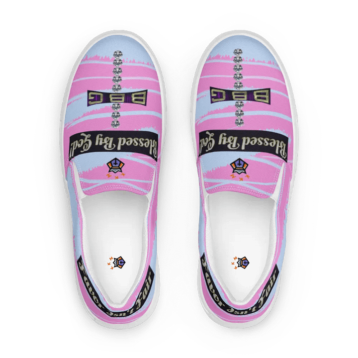 BBG Pink and Light Blue Women's Slip On product image (2)