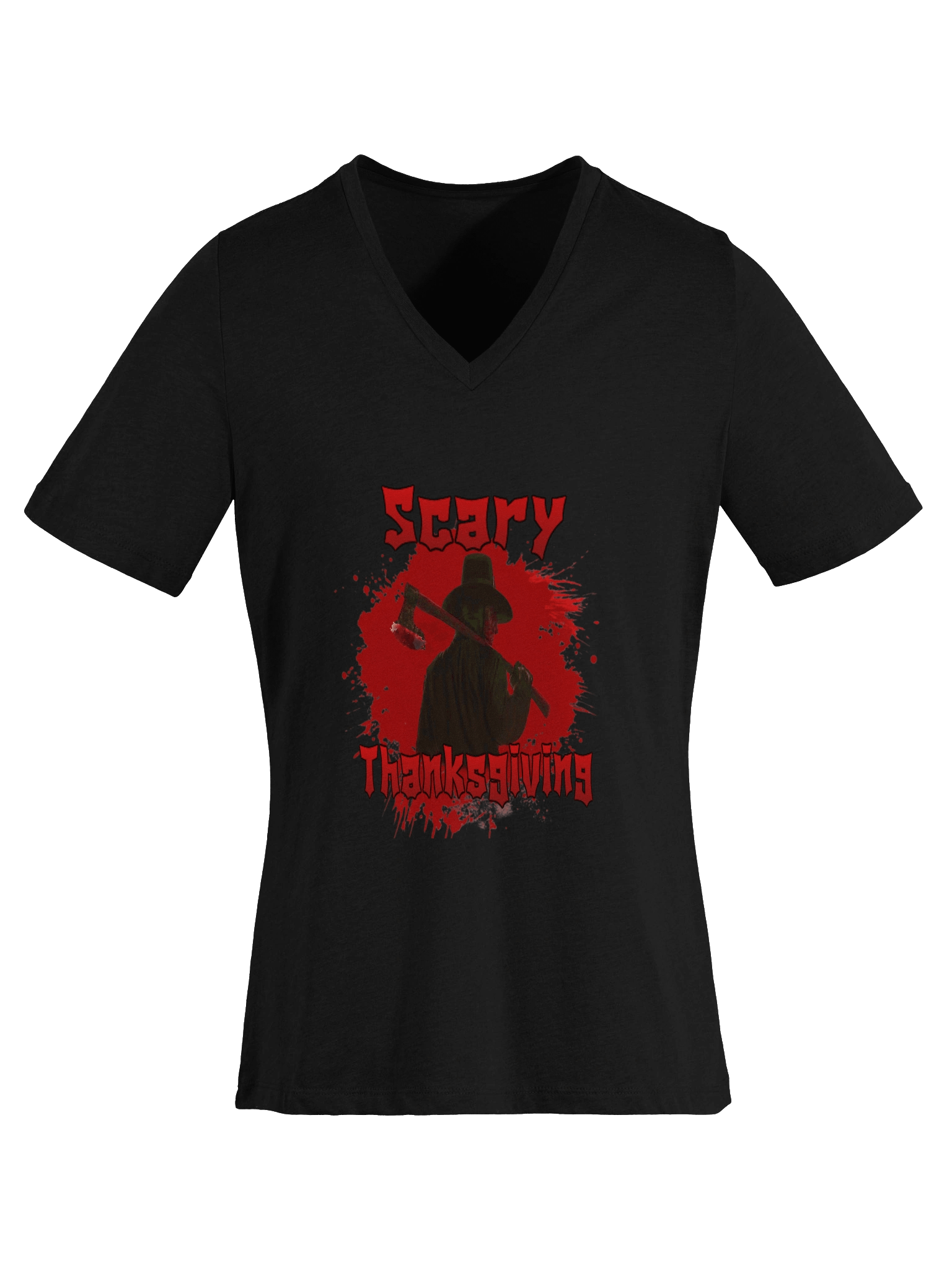 Gothic Thanksgiving Reaper Women's V-Neck Tee product image (33)