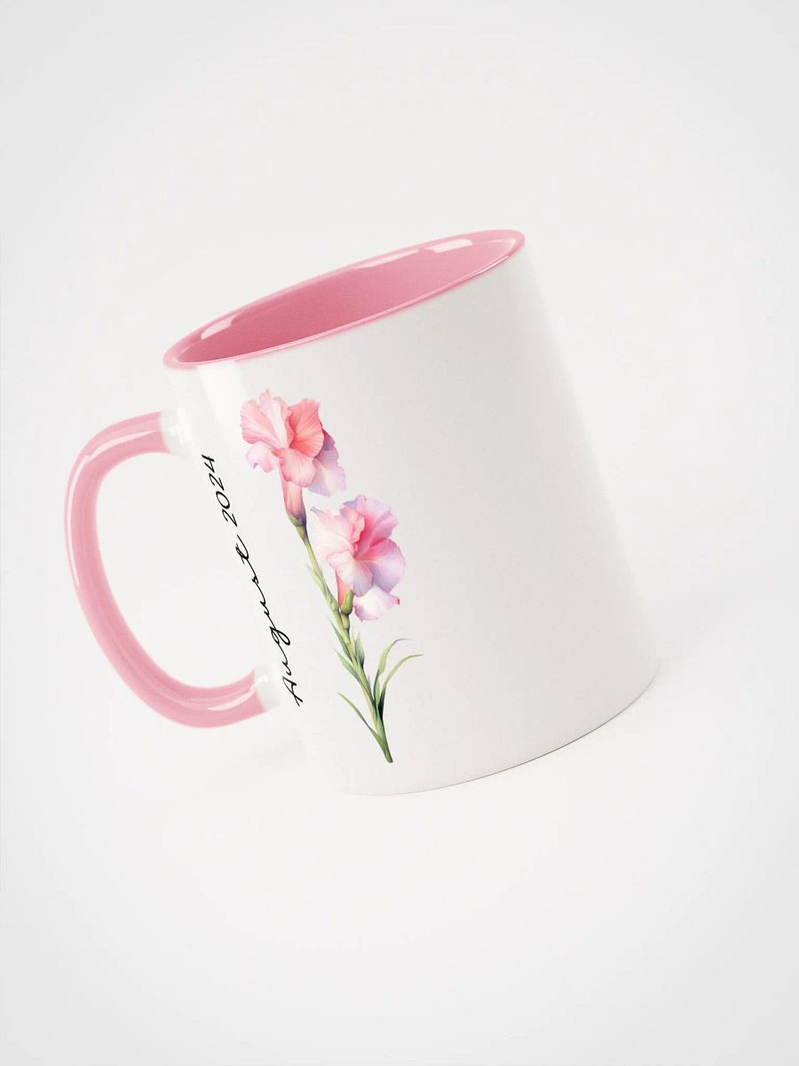 Two Tone Birth Flower Mug AUGUST – Personalized Gift product image (4)