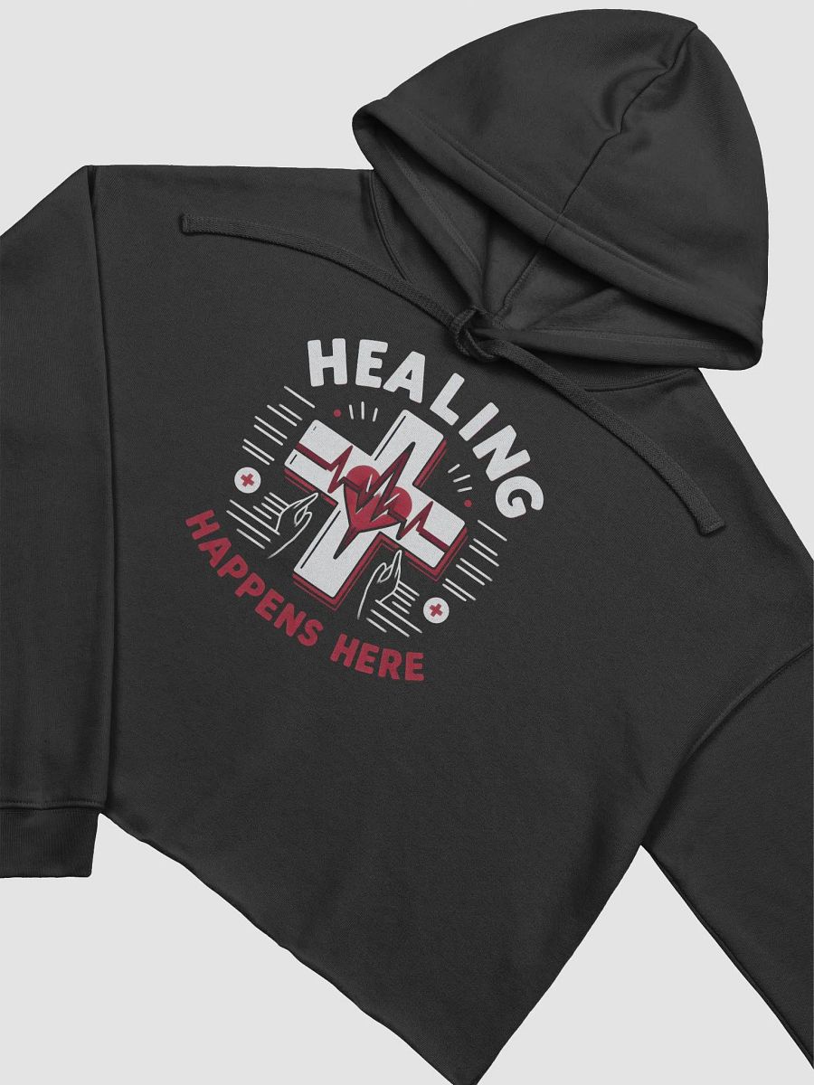 Medical Healing Heartbeat Crop Hoodie product image (9)