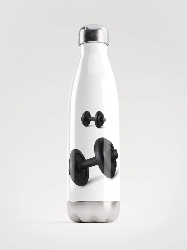 Gym Tonight Black Dumbbell Insulated Water Bottle product image (1)