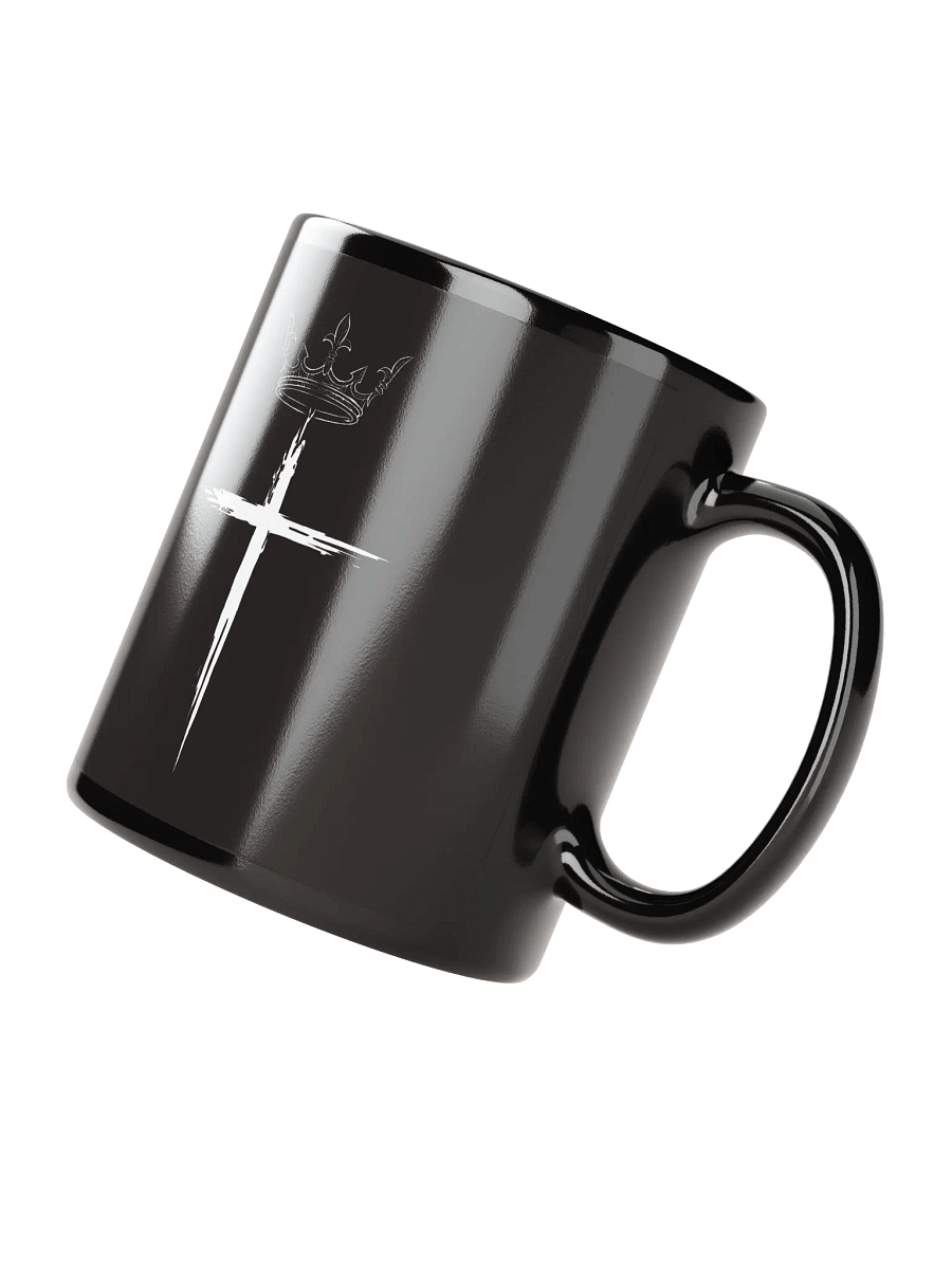 Cross And Crown Black Glossy Mug product image (3)