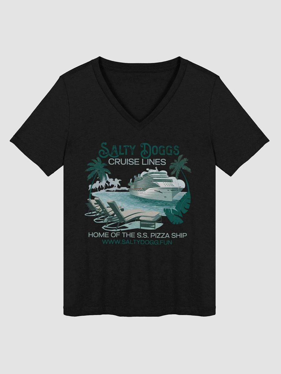 Salty Doggs Cruise Lines V Neck Ladies Tee product image (8)