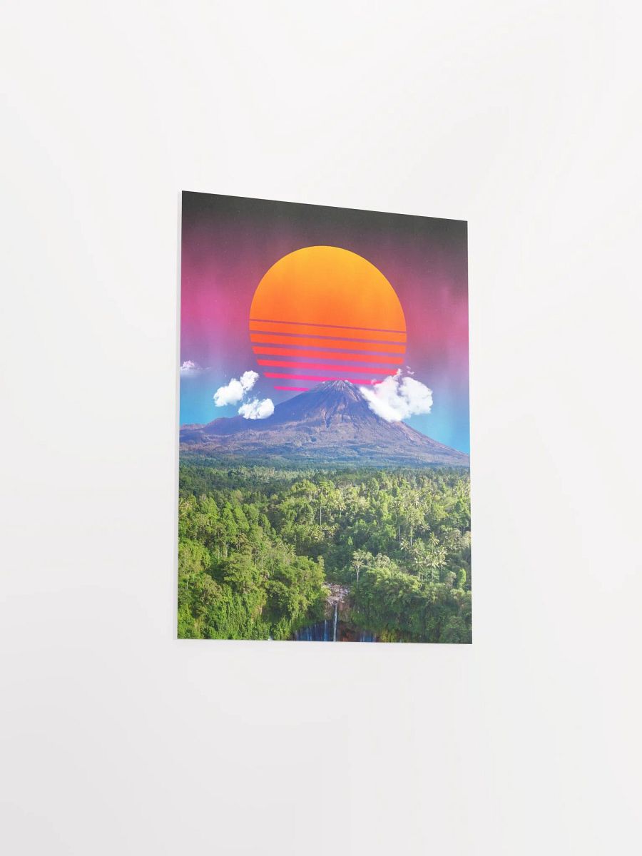 Synthwave sunset & mountain — space vintage retro collage art, 50s cosmic futuristic sci-fi collage, surreal collage art product image (8)