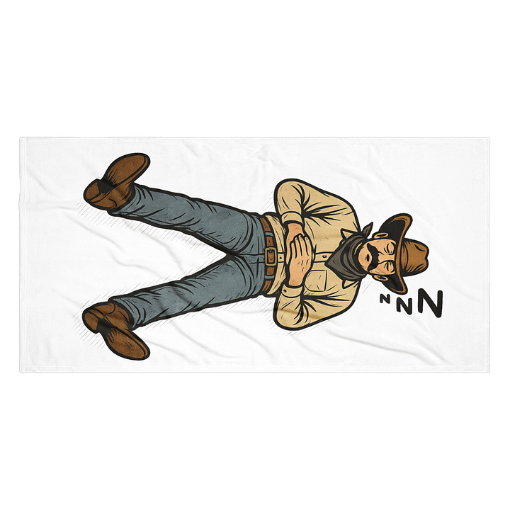 Serviette de plage “Cowboy Endormi” – Édition La Poudre Noire par Alex product image (2)