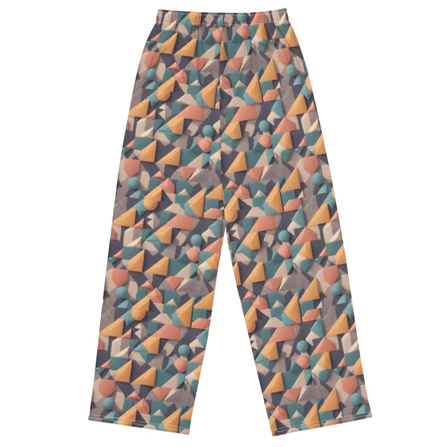 Geometric Fusion Wide-Leg Pants product image (3)