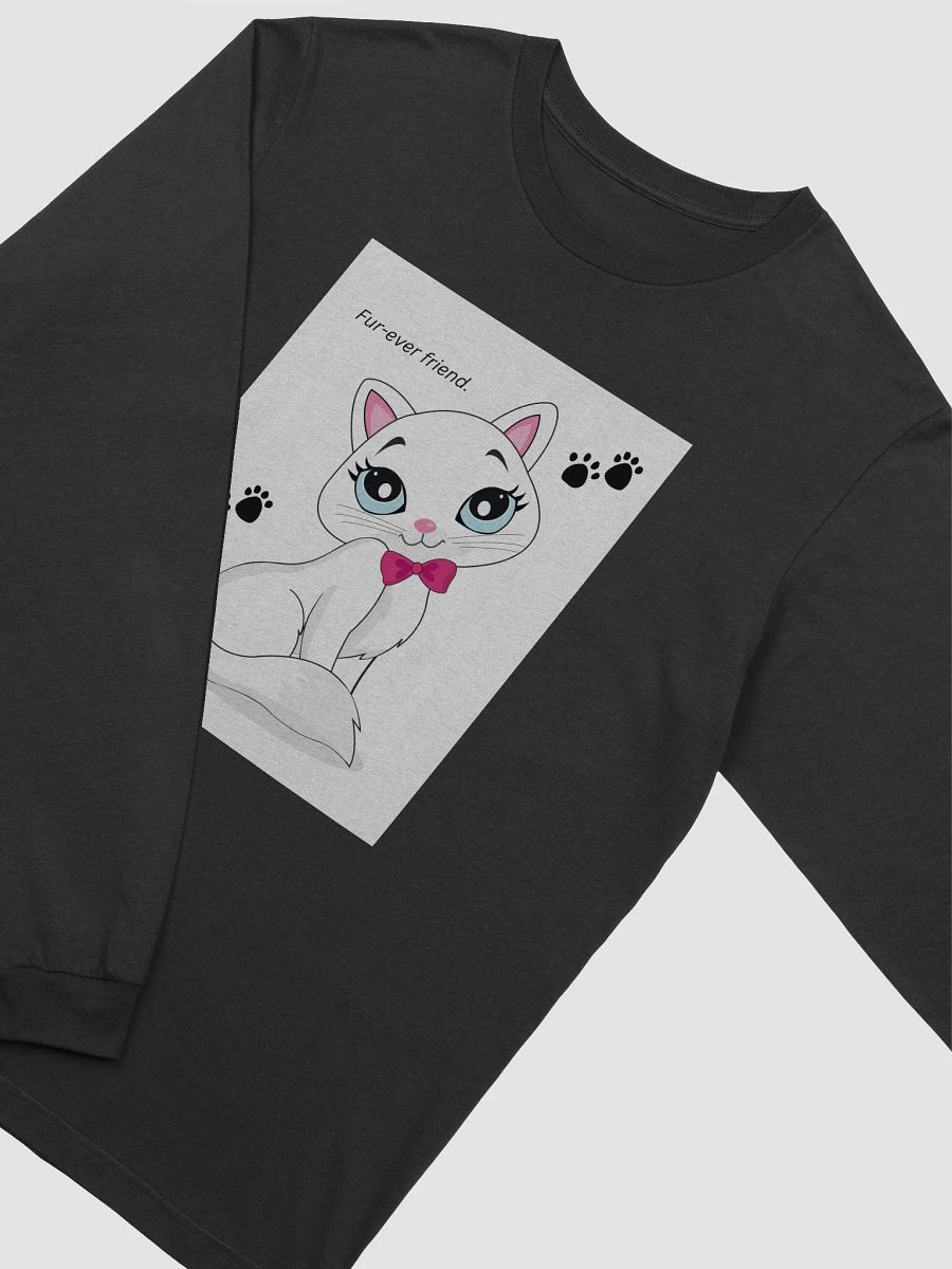 Fur-ever Friend Cartoon Cat Long Sleeve Tee product image (3)