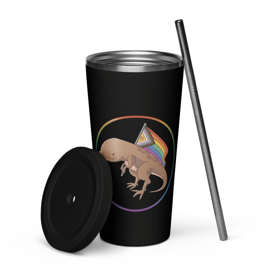 Pride Friend Tumbler w/Straw (Black) product image (5)