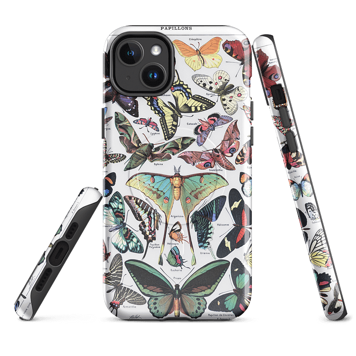 Butterflies iPhone® Magsafe® Case - Papillons by Adolphe Millot product image (2)