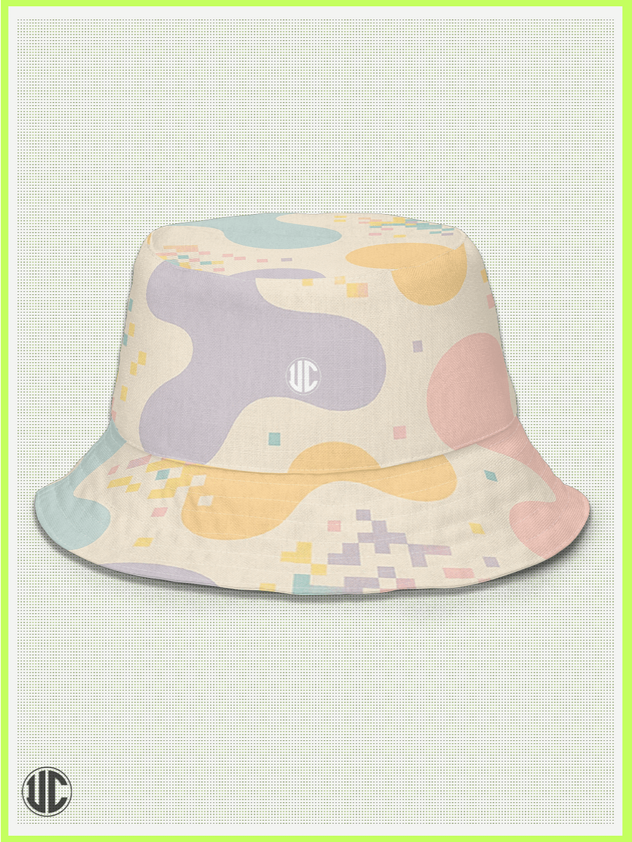 UnkoCon Dual-Side Bucket Hat – Digital Wave × Coral Camo product image (1)