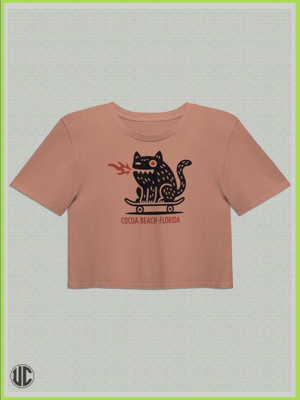 Crop Top | Cocoa Beach Original Crop Top Skater T-Shirt product image (21)
