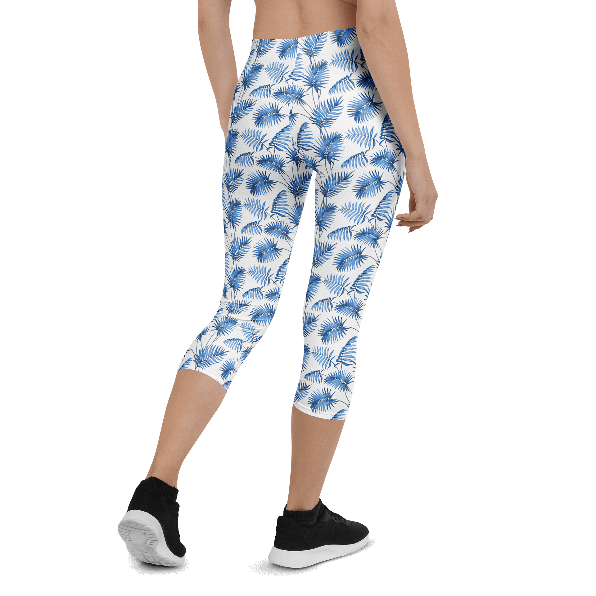 Stylish Fern Fusion Custom Capri Leggings for Everyday Wear product image (2)