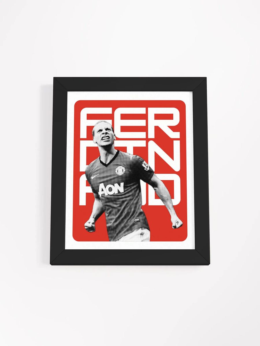 Rio Ferdinand BW Manchester United Name Art Framed Print product image (4)