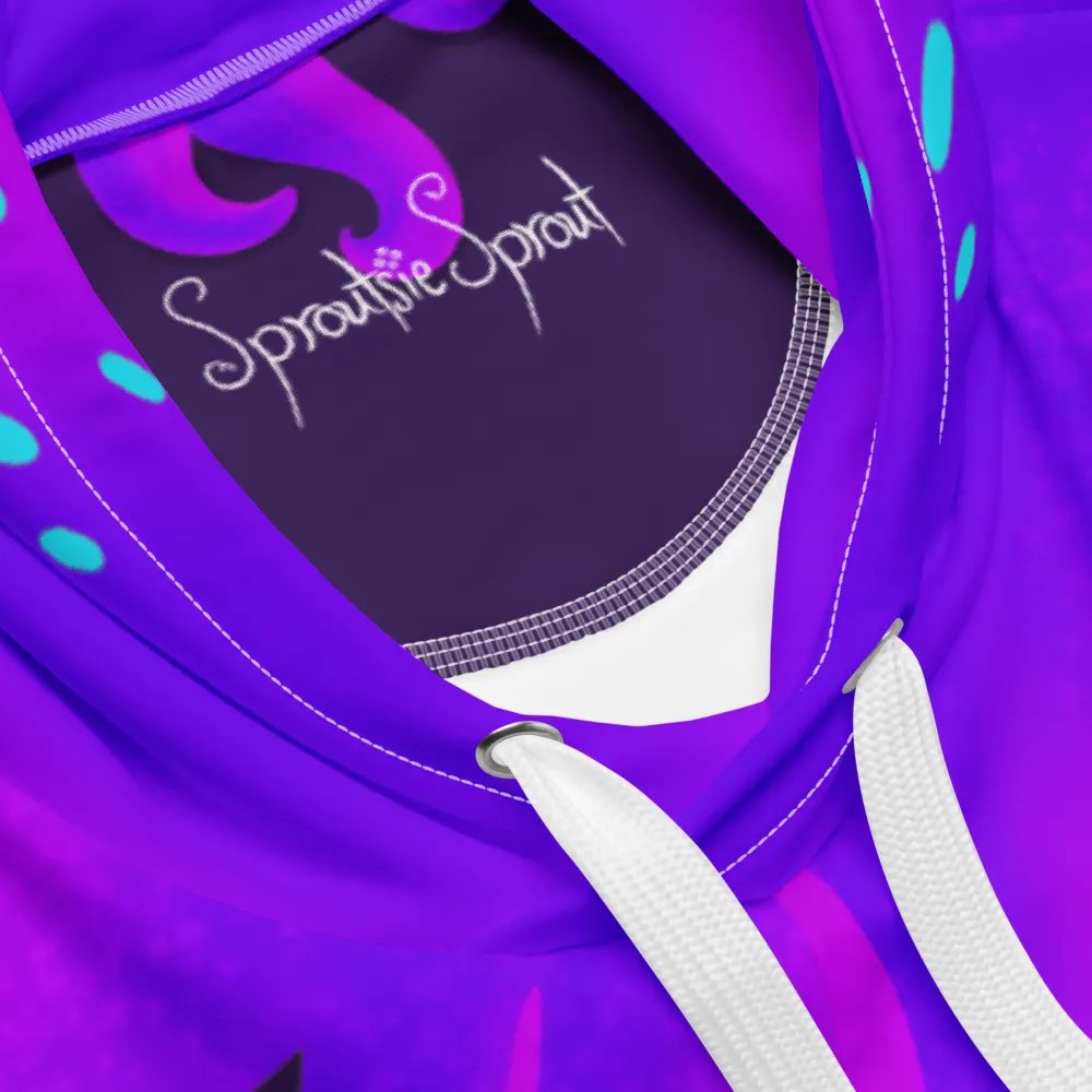 Purple Night Cuttle Full Print Hoodie - based on ACNH custom design product image (2)