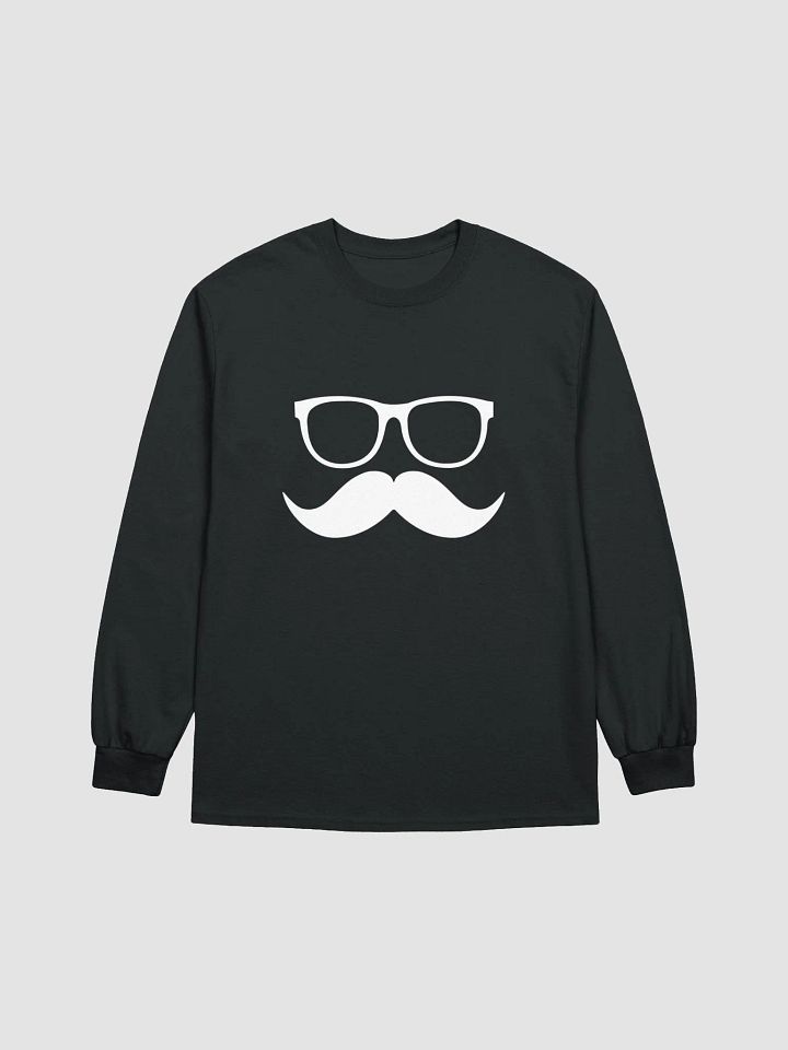 White Moofstache Long-Sleeve Tee product image (1)