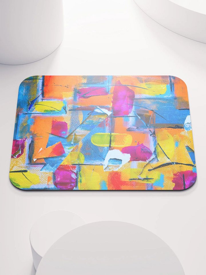 Vibrant Geometric Mouse Pad – Stylish, Smooth & Comfortable Desk Accessory product image (1)