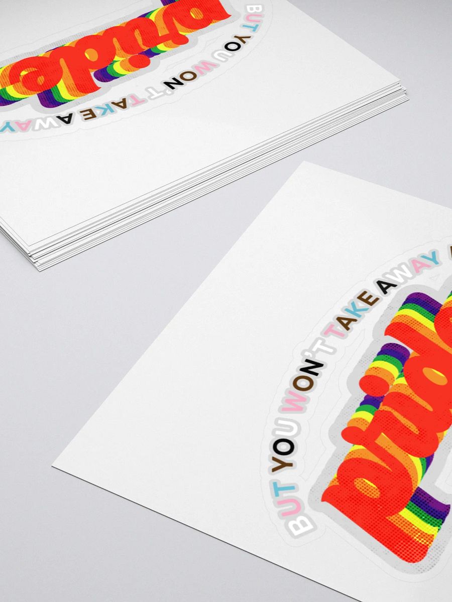 you won’t take away my pride - die cut sticker product image (4)