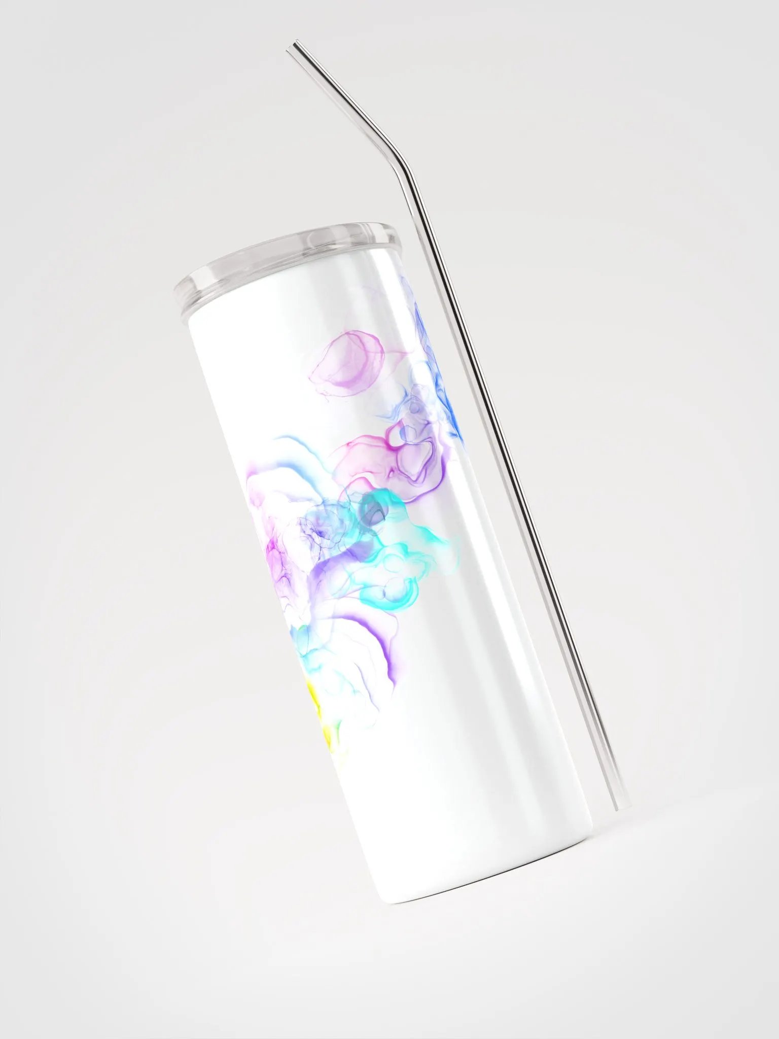 Gorgeous Neon Alcohol Inks Spiral 20-oz Tumbler in Black or White product image (4)
