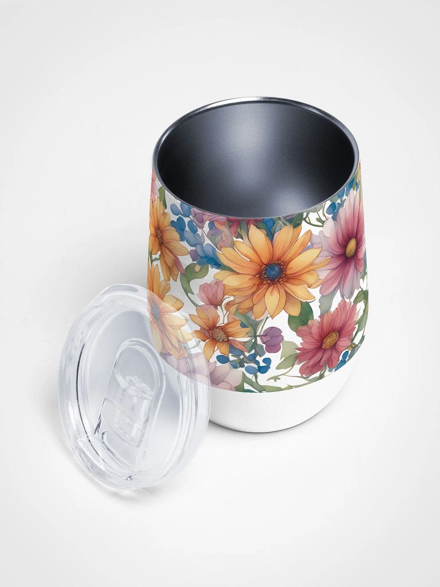 The Vibrant Floral Wine Tumbler 12oz – A Blooming Delight for Every Sip product image (3)
