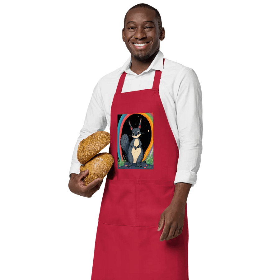 Starry Night Squirrel Cotton Apron product image (3)