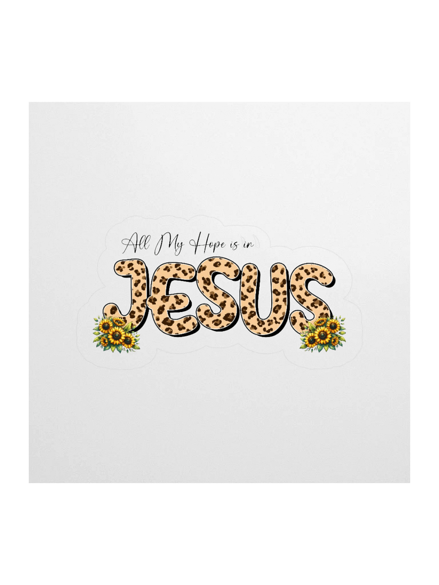 JESUS animal print Kiss Cut Stickers. product image (1)