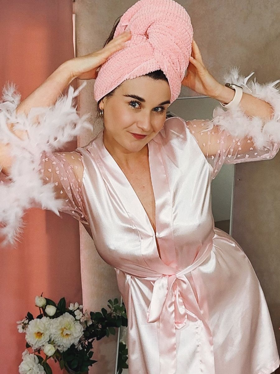 Quick-Dry Hair Towel Wrap – Soft, Stylish & Super Absorbent, Pink and Purple colours product image (3)