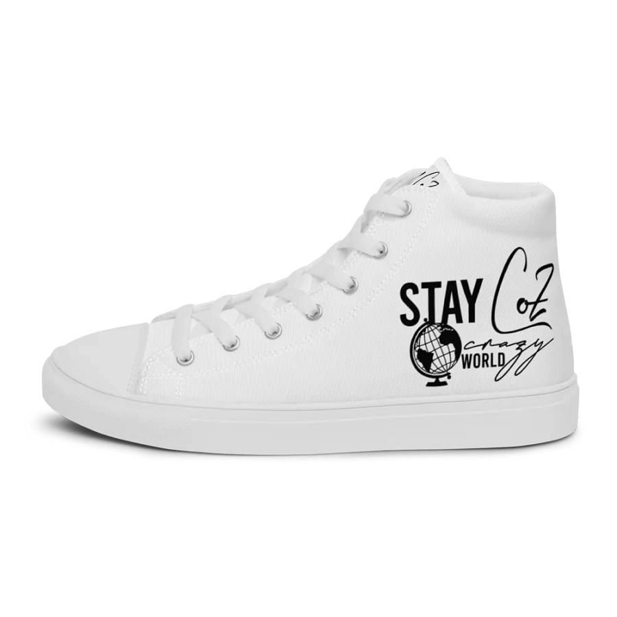 Men's Stay CoZ Crazy World High Top Canvas Shoes product image (6)