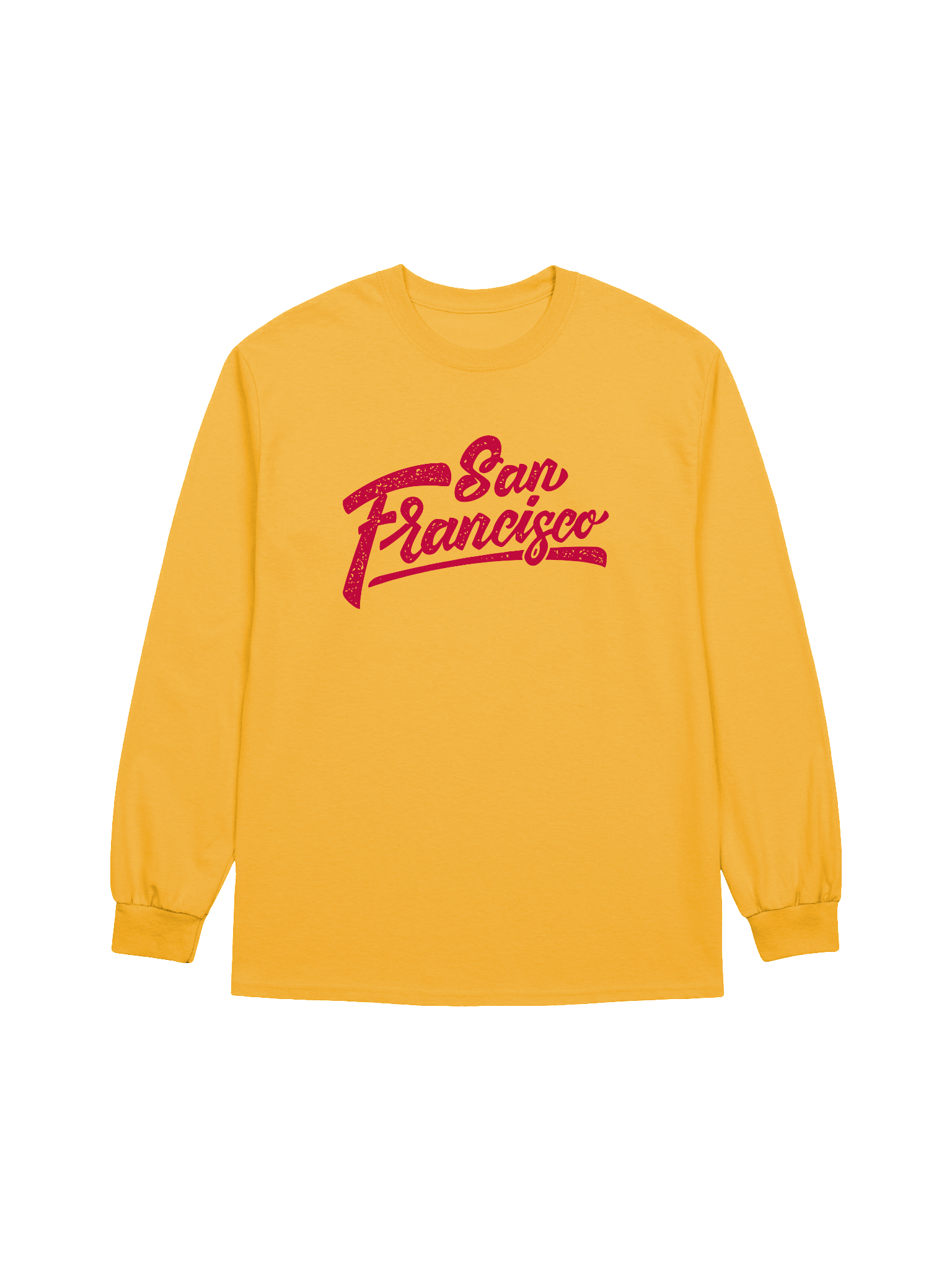 San Francisco Unisex Long Sleeve T-Shirt | Bold Red Script Design product image (1)